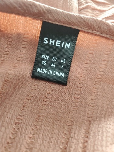 Shein Maxikleid Blush Rosa Rüschen Boho Bauern Sommer Sommerkleid Gr. XS - Bild 8 von 8