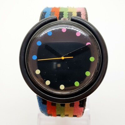 1989 Rasta Hipster Pop Swatch Watch Rare Variation on Original