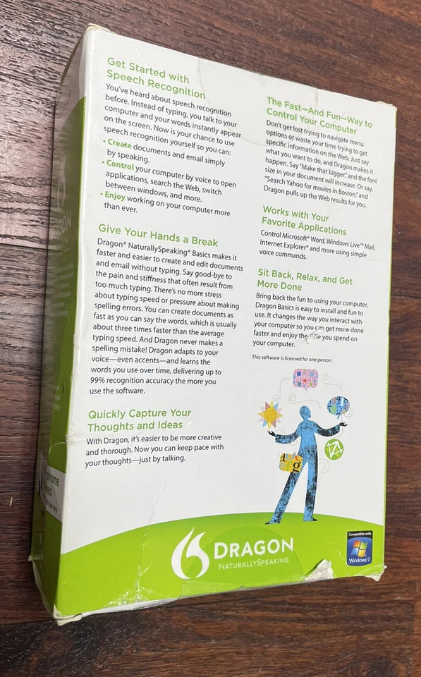 Dragon NaturallySpeaking Speech Recognition Software Basics Version 11 By Nuance - Image 2 of 4