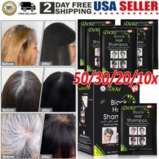 50/10PACK Dexe Instant 5Min Black Hair Dye Shampoo White Become Black Hair Color