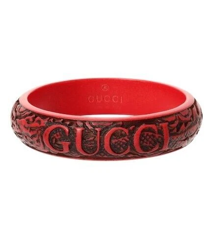 Nuovo Autentico BRACCIALE GUCCI Invecchiato DRAGO CINESE DRAGO CINESE Intagliato Resina S