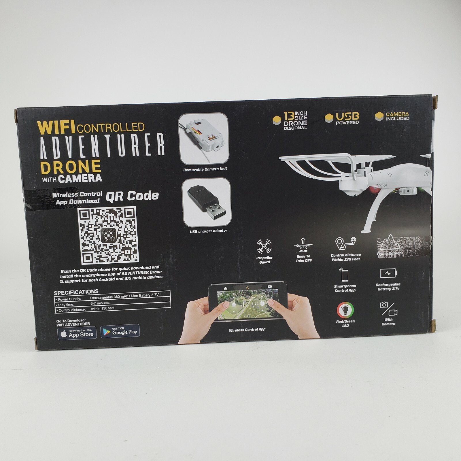 wifi controlled adventurer drone with camera