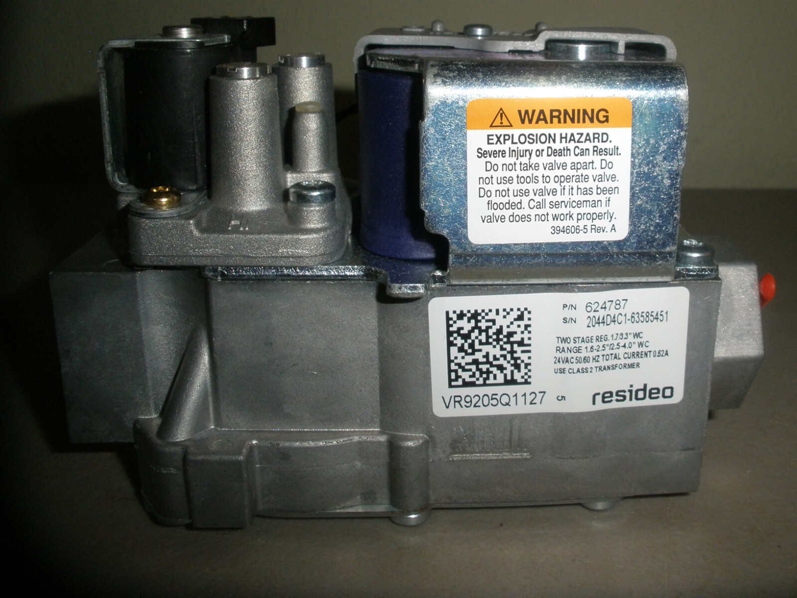 HONEYWELL VR9205Q1127 RESIDEO TWO STAGE GAS VALVE PARTNERS CHOICE | eBay