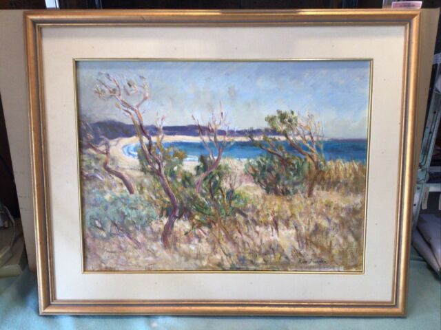 Ross Pickard Coastal Scene Framed Oil Painting