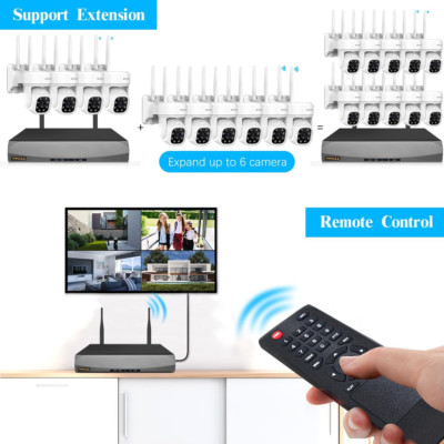 BEST 4PC Wireless Security Cameras Protect Theft Robbery Surveillance WiFi 4TB