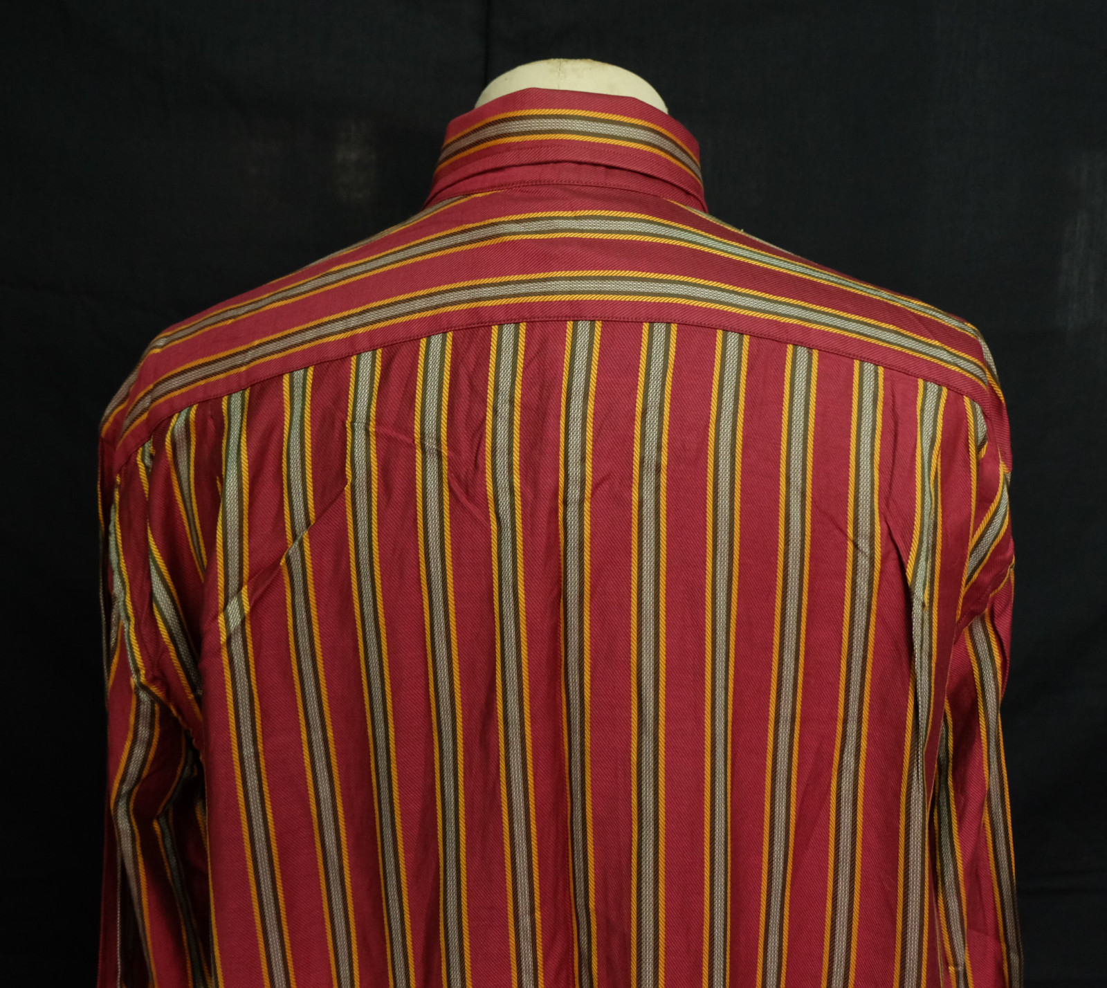 Faconnable Button Down Multicolor Herringbone Str… - image 5