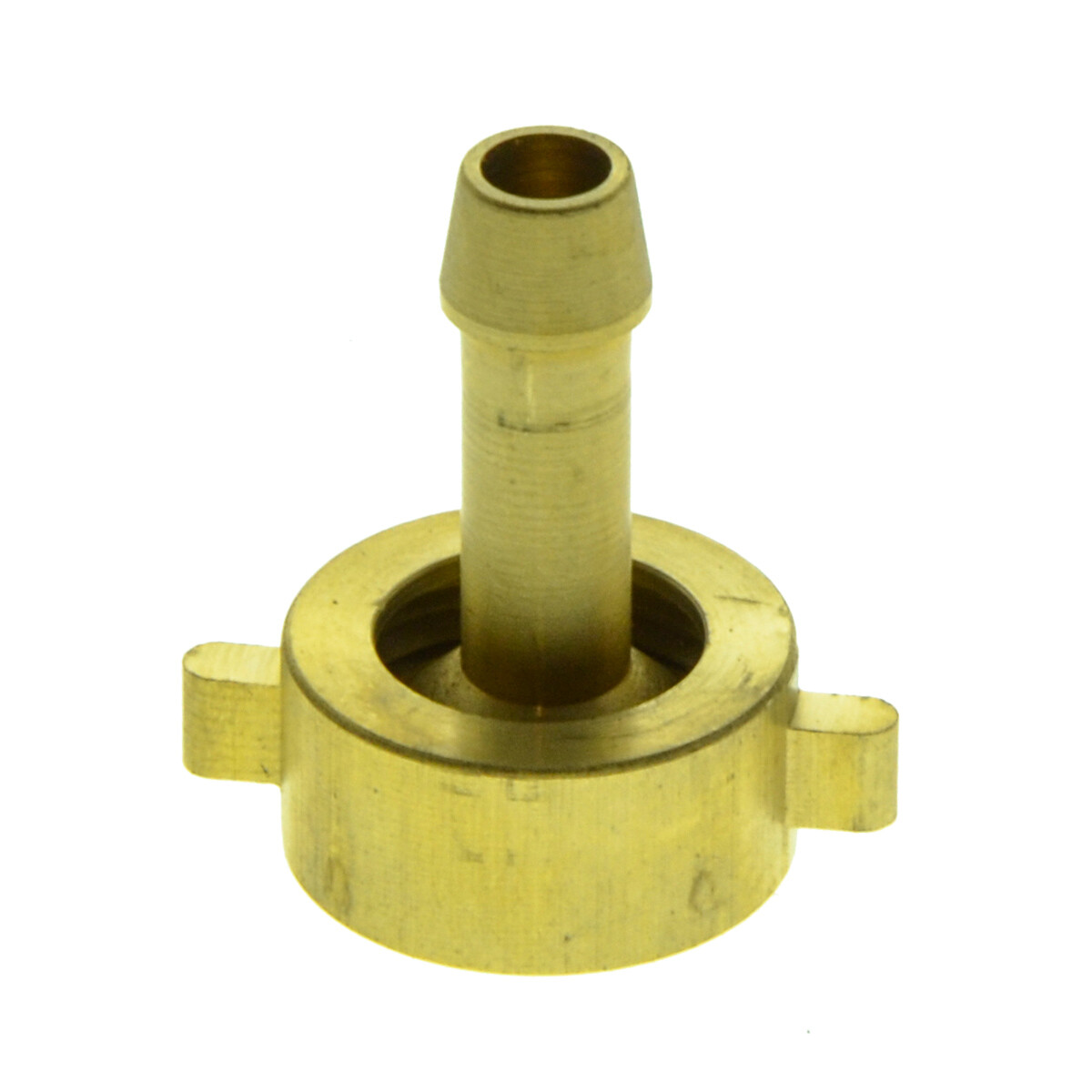 RACCORDO PORTAGOMMA IN OTTONE DRITTO CON GHIERA PER TUBO IRRORAZIONE d.8mm x 1/2