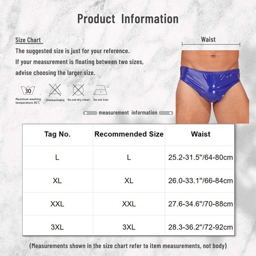 Slip uomo sexy pelle intimo wet look elastico in vita mutande lingerie - Foto 10 di 87