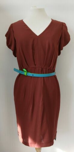 Orange Mesh Wrap Neck Tie Detail Bodycon Dress -PLT- BRAND NEW RRP 40 -  SIZE 6 | eBay UK