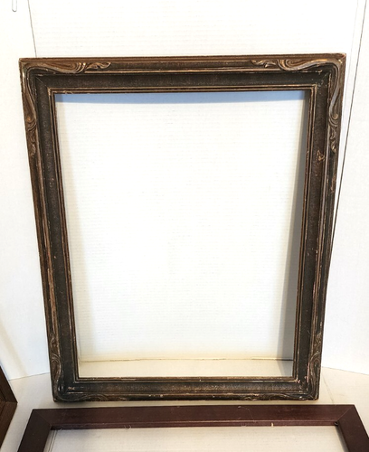 Lot #756 Large Antique Wooden Picture Frames 25"x21" to 23"x19" - Picture 2 of 15