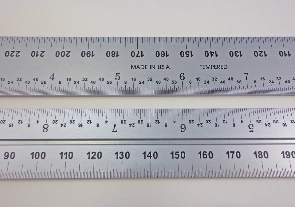 PEC 12" 300 mm SAE Metric E/M Zero Glare Combination Square Blade fits Starrett