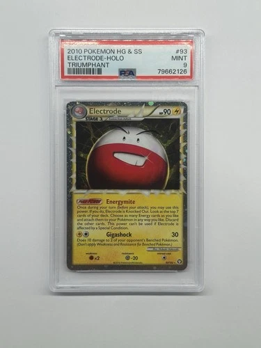 POKEMON CARD ELECTRODE PRIME 93 HG & SS TRIUMPHANT #93 GRADED PSA 9 MINT