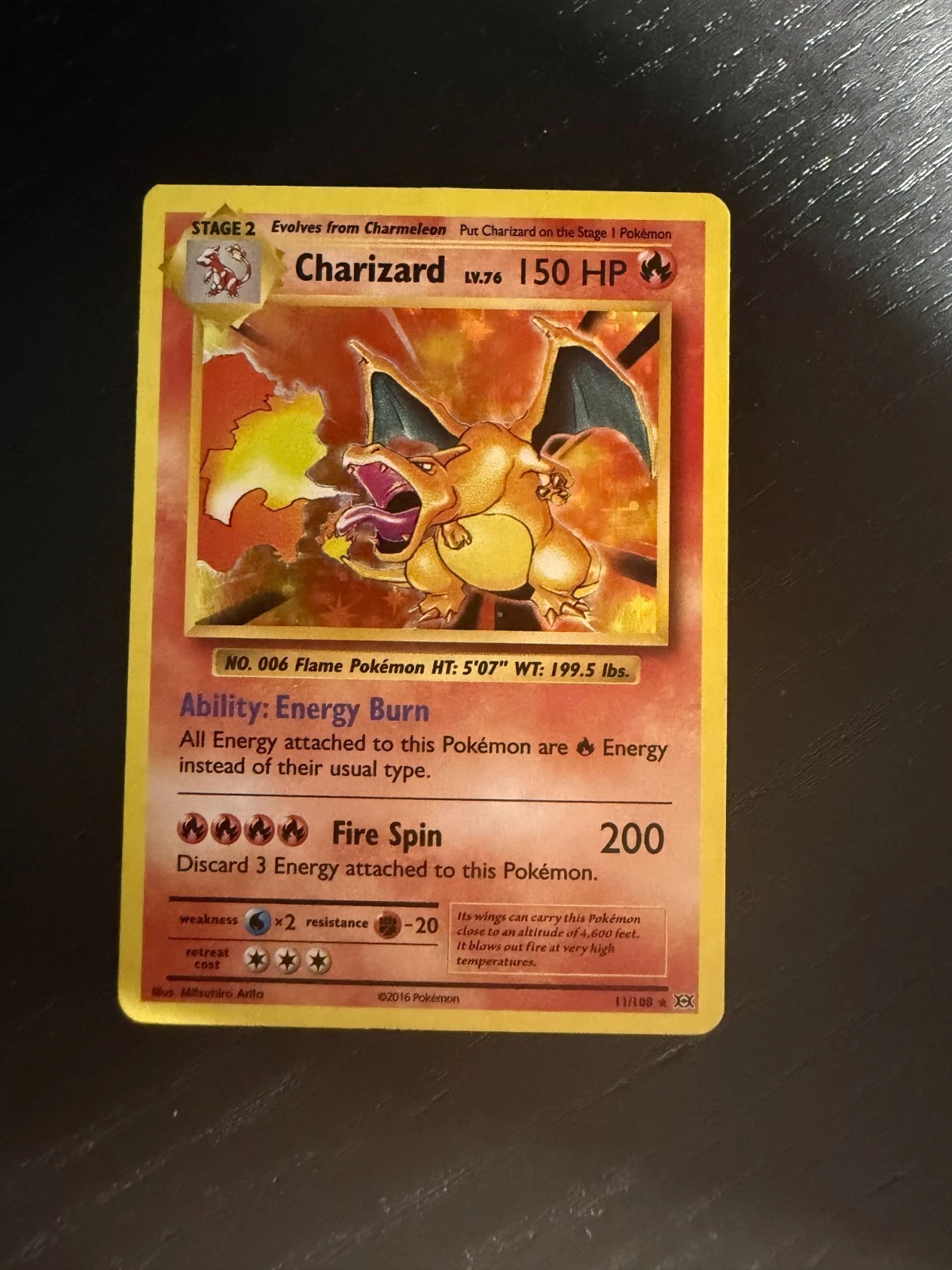 Charizard 11/108 Evolutions Holo