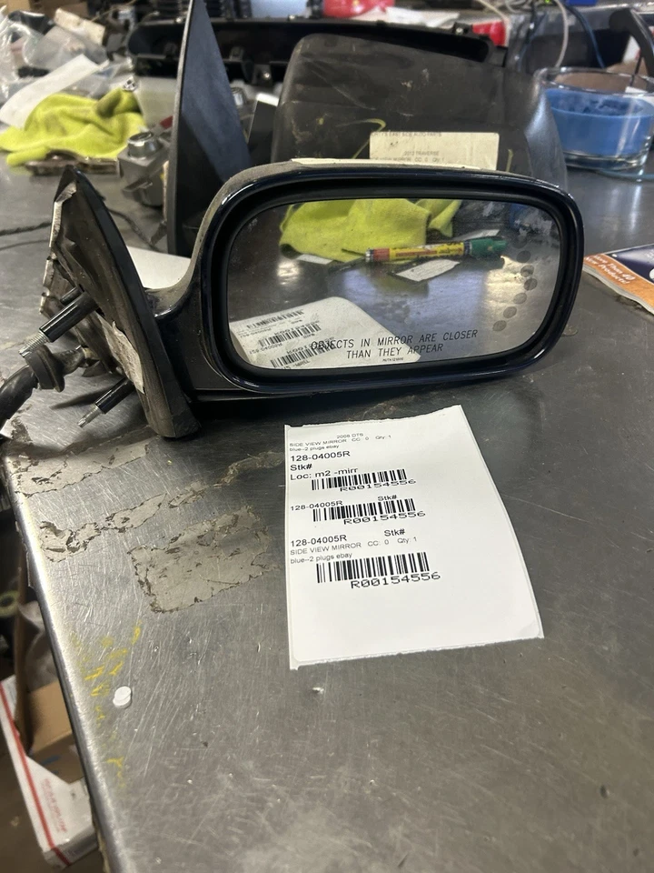 Espejo retrovisor pasajero Cadillac DTS 2006-8 (2 enchufes) azul Foto 4 de 4