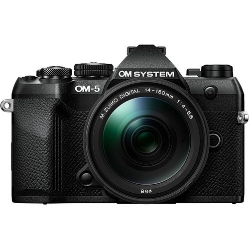 OM SYSTEM OM-5 Mark II Camera 14-150mm Lens Black Adventure Bundle