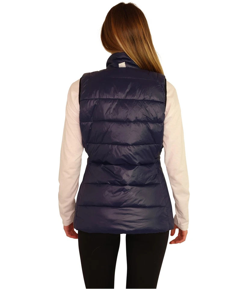 Chaleco acolchado DKNY BEA para mujer, azul, pequeño Foto 3 de 4