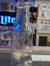 Newburg Dairy Plymouth Michigan One Pint Milk Bottle Hix Road Slug Plate 