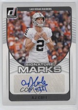 2024 Panini Donruss Signature Marks AJ Cole Daniel Carlson ( Pictured) Auto 6q5