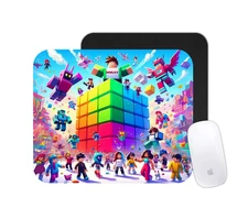 Roblox Mouse Pad | Block World Gaming Desk Mat | Custom Kids Gift