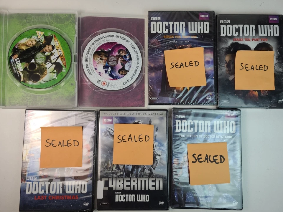 Lot Of 7 Doctor Who DVDs Ninth Tenth Twelfth Cybermen BBC *POLISHED, 5/7 SEALED* - Image 4 of 4