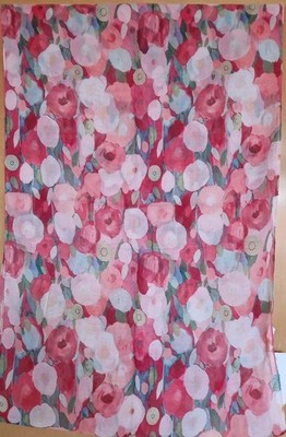 Damen Somme Loop Tuch Schal neu 80% Viskose 20% Seide Blumen Rottöne
