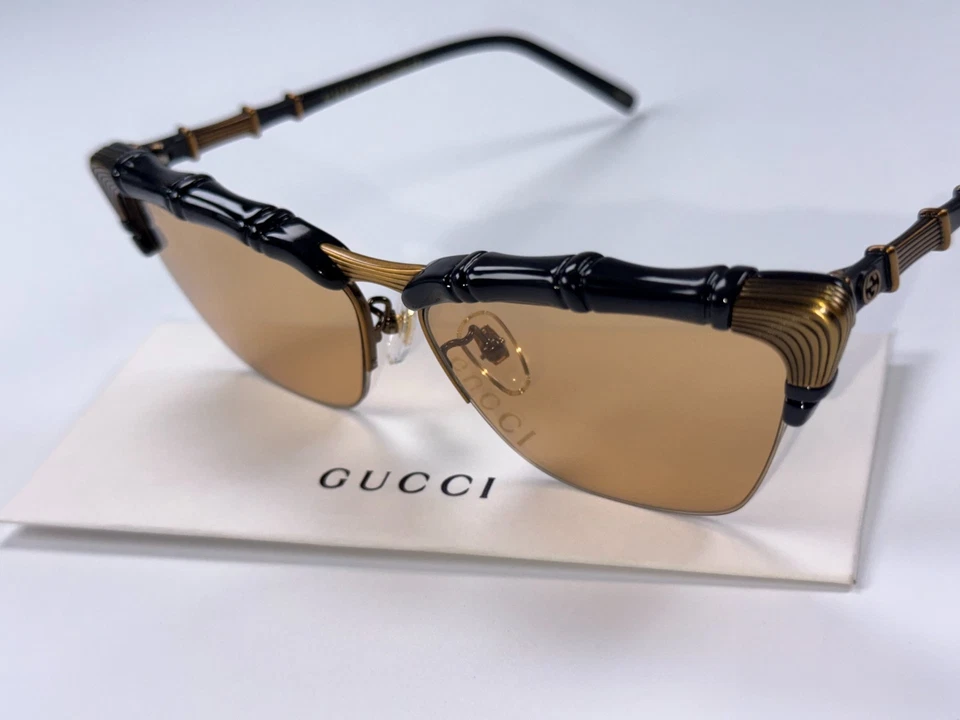 Gucci GG0660S 002 Women’s Black/Yellow Frame Yellow Lens Fashion Sunglasses - Image 2 of 4