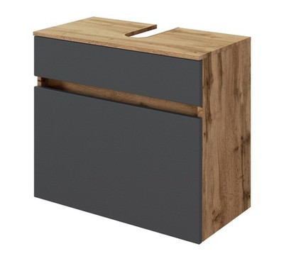 Basera  Badezimmer Unterbeckenschrank Lorena 60 cm breit Korpus: Wotaneiche F...