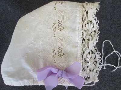 Mütze Baby Kleinkind wollweiß vintage - Bild 1 von 3