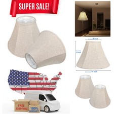 Bell Lamp Shade Set of 2, Linen Lampshade for Floor Light and Table Lamp 6x14...
