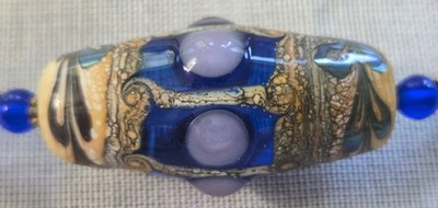 Mi Jardín  Carousel  OOAK Artisan Lampwork Bead Necklace & Earrings Set