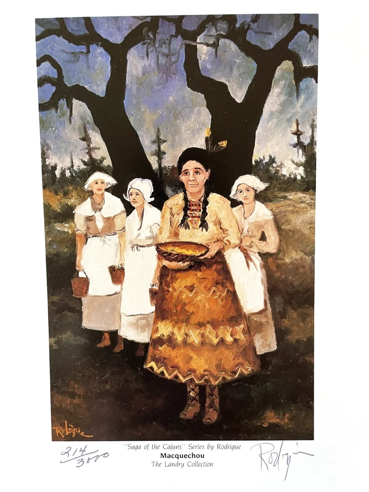 GEORGE RODRIGUE SAGA DE LOS CAJUNES MACQUECHOU FIRMADA A MANO POR RODRIGUE 8x10 Foto 4 de 4