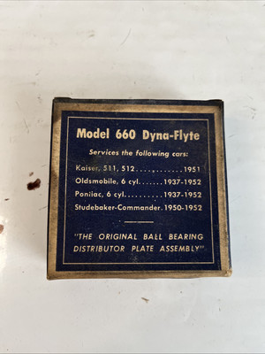 Dyna-Flyte Model 660 Distributor Plate Assy. Ball Bearing New Old Stock 1937-52