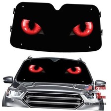 Windshield Sun Shade for Car SUV Truck 55x30 inches , Sun Size S Evil Eyes