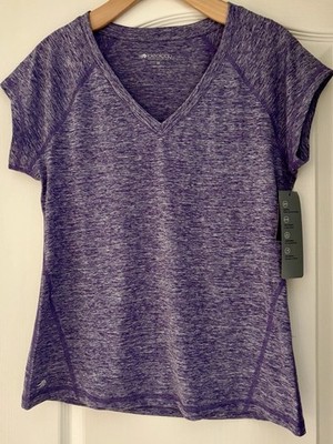 Ideology SZ MEDIUM lightweight RapiDry Flex Stretch VIOLA DUSK Top New With Tags