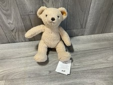My First Steiff Best for Baby 9" Handmade Teddy Bear with Tags Embroidered Eyes