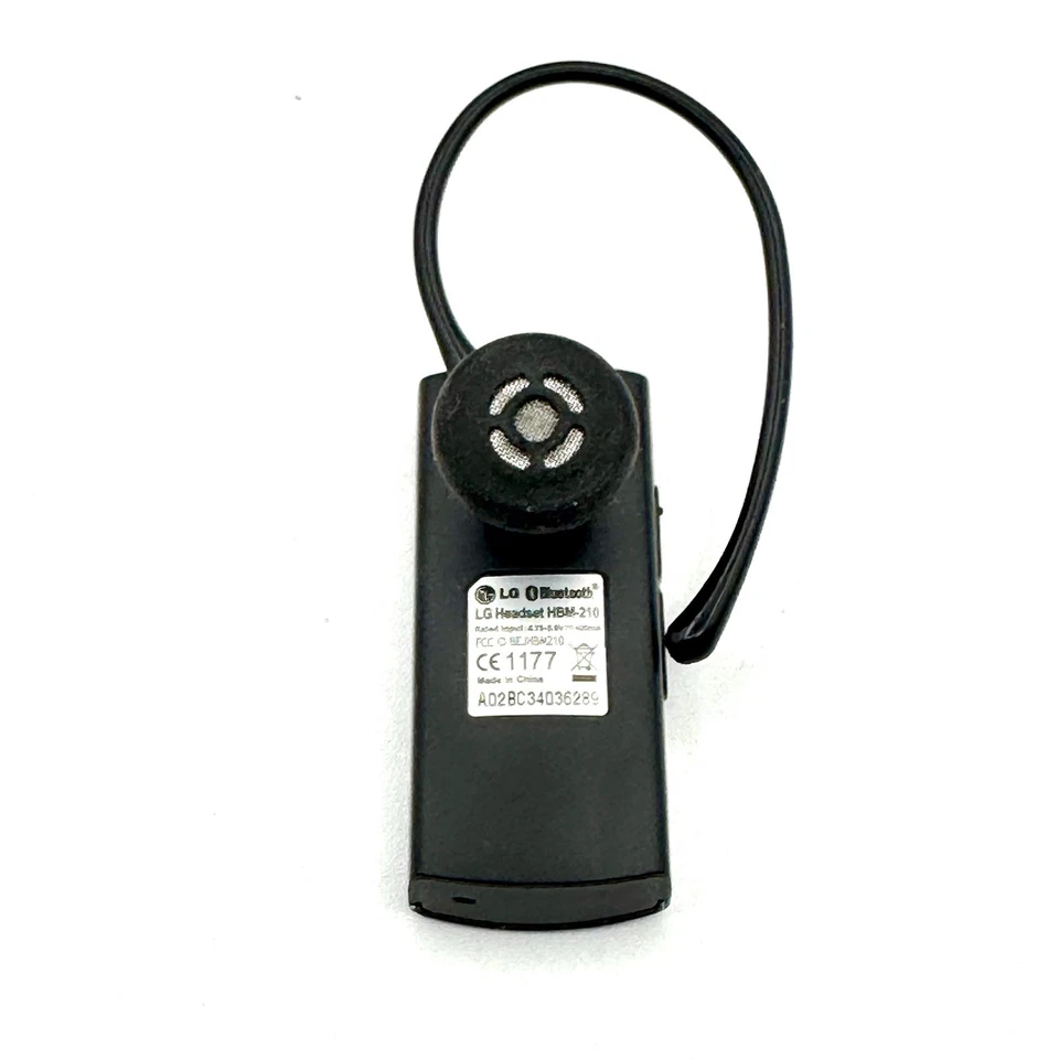 LG Bluetooth Headset HBM-210 Black Universal Wireless Ear Piece With Charger - Image 3 of 4