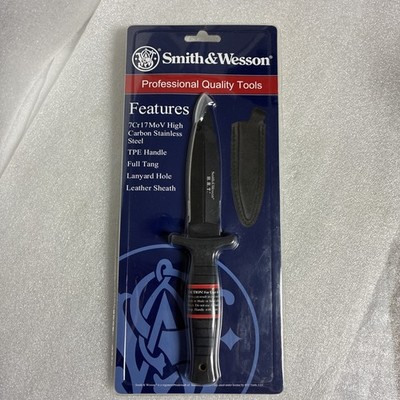 Smith & Wesson HRT Dagger Boot Knife 7Cr17MoV Full Tang Fixed Blade SWHRT9BF NEW