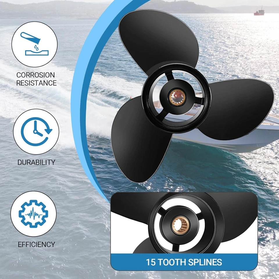 Tutor Auto 13 1/4 x17 | 48-77344A45 Upgrade OEM Aluminum Force Propeller / - Image 4 of 4