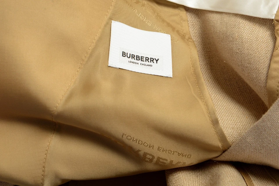 Burberry Women's "Jean_407" 100% Linen Oatmeal Beige Pencil Skirt US 6 IT 40 - Image 4 of 4