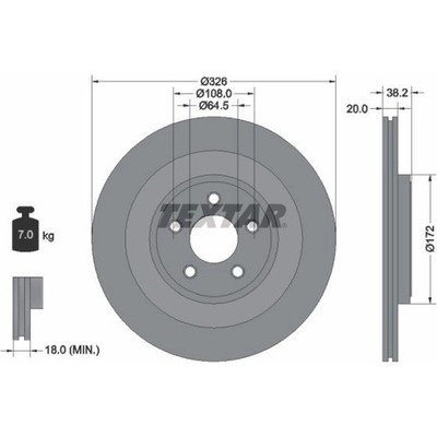 2x Textar 92178005 Bremsscheibe für JAGUAR DAIMLER XF XJ XK S TYPE SUPER EIGHT