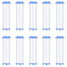 10 Pcs Shower Head Filter Replacement, 2.95"x0.94" Shower Head Filters, PP Co...