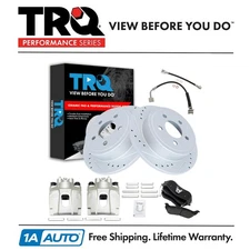 TRQ Performance Rear Brake Pad & Rotor Kit For 2006-2007 Jeep Liberty