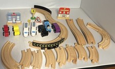 30  Wood Wooden Train Track Accessories Misc Pieces Signs Trains Trees Tracks