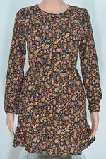 One Clothing #2082 NEW Women's Junior Multi-Colored Lightweight Paisley Dress