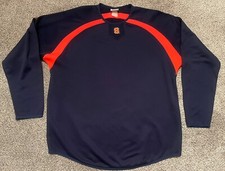 Vintage 90s SU Syracuse University Embroidered Warm Up Jersey /Majestic Large