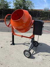 5.65 Cubic Feet 1 HP Eelctric Cement Concrete Stucco Mortar Mixer Metal Drum