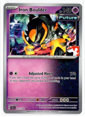 Play! Pokemon Prize Pack 6 Stellar Crown 071/142 Iron Boulder