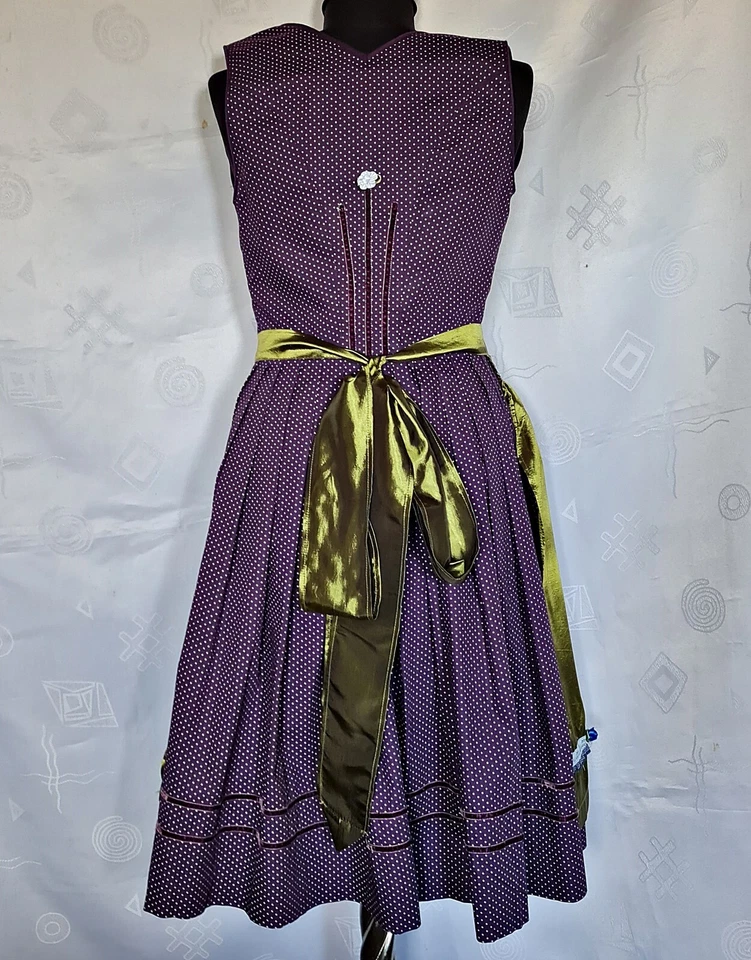 Vestido Vintage Lm Trachten Tirol Oktoberfest Dirndl Lunares Mujer EE. UU. 8 UE 36 Foto 3 de 4