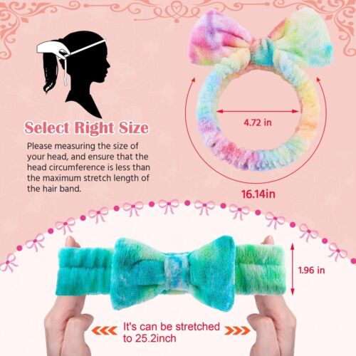 6pcs Skincare Headband Elastic Washable For Women Girls Facial Makeup Hairband - Picture 2 of 7