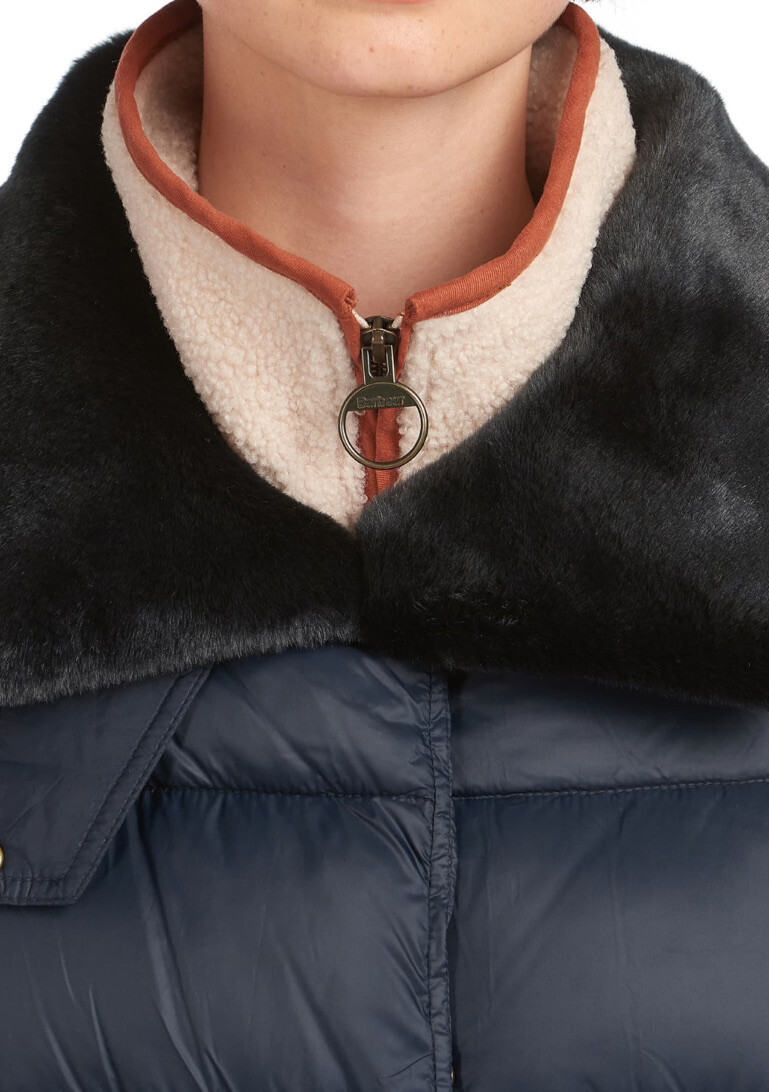 BARBOUR Teasel Faux Fur Trim Puffer 